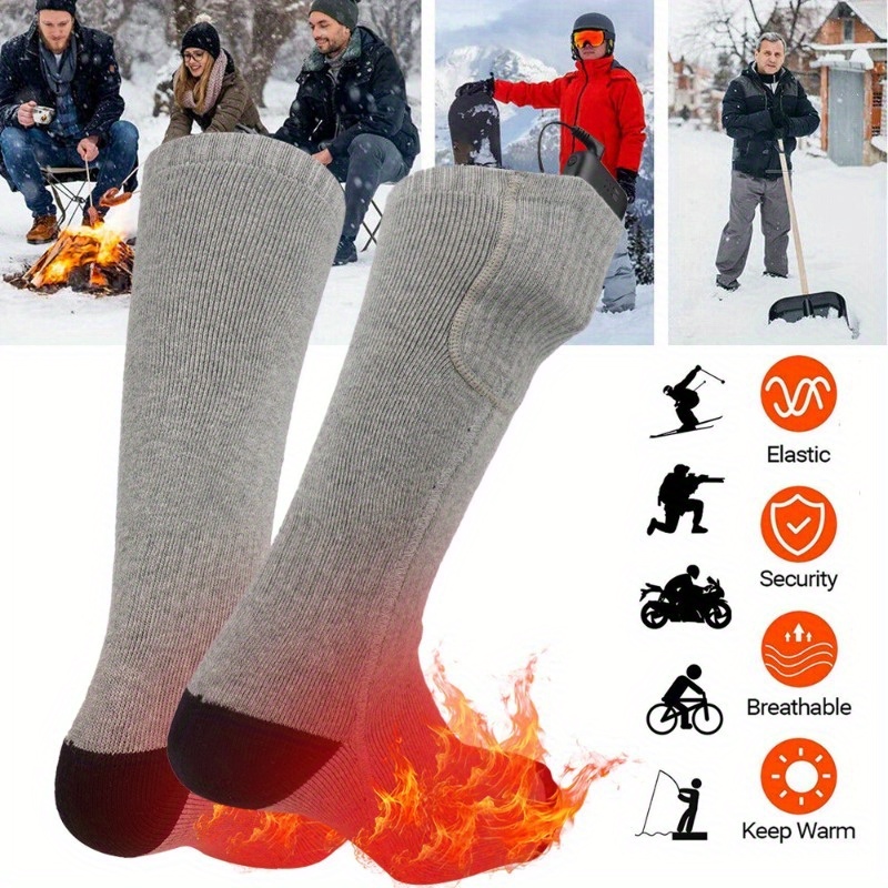 

1pair Heated Socks For Winter With 3 Temperature Settings Suitable For Home Bedroom Travel Use For Men And Women, Garden Houses