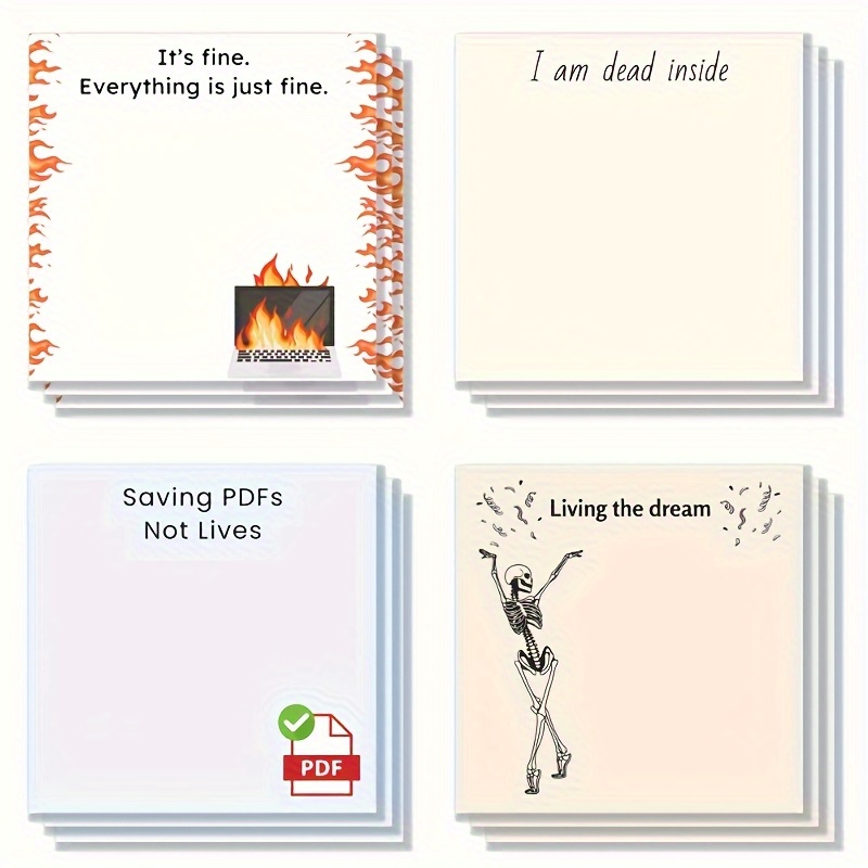 30pcs Customizable Fun Sticky Notes with Personalized Text