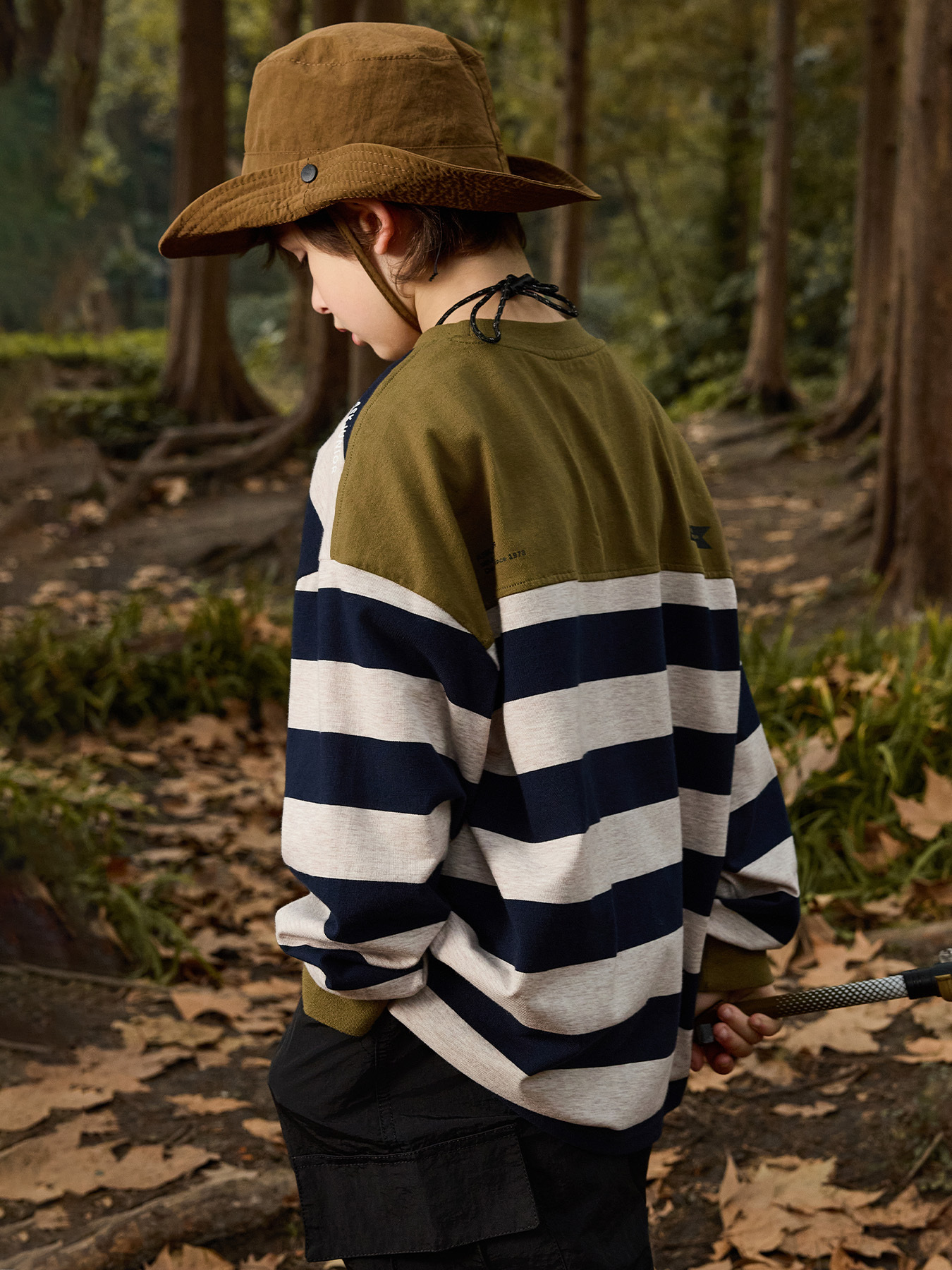 outdoor striped long sleeve knit t shirt for boys   autumn featuring a     Product details 2