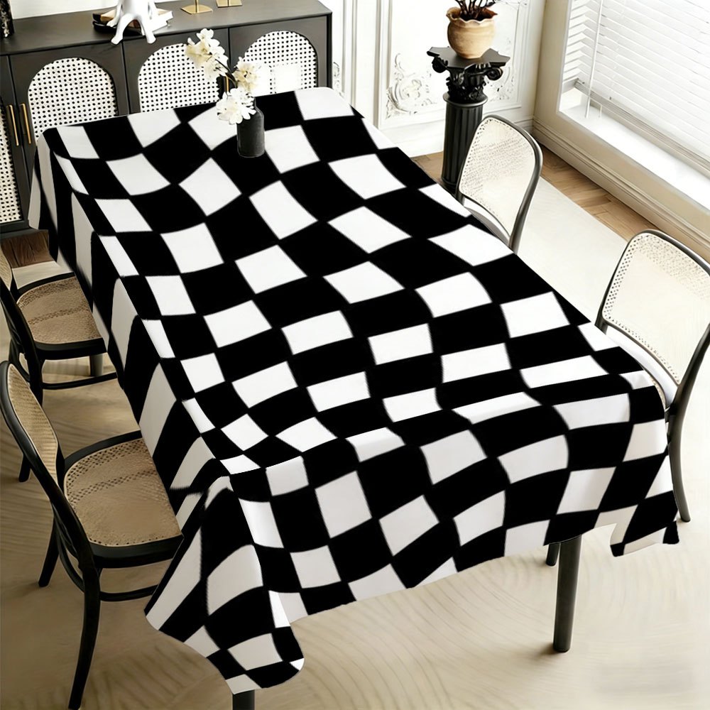 TEMU Nappe à Carreaux - Fête Dynamique, Rectangulaire, Nappe de Mariage, Nappe de Fête, Décoration Maison, -, Camping, Mariage, Fournitures pour