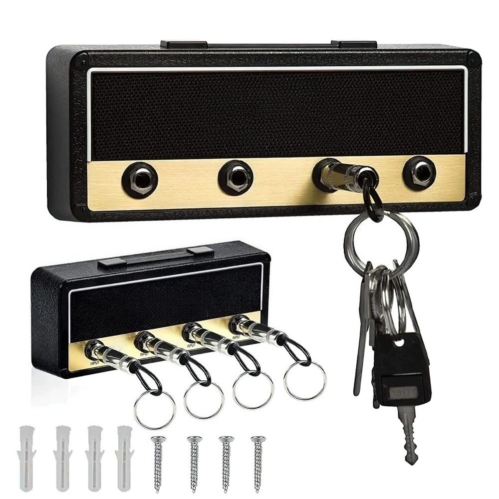 Image of Vintage Style Wall Mounted Key Holder With Sturdy Construction, Retro Decorative Key Organizer For Entryway Hallway Kitchen Home Office