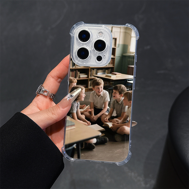 TEMU Phone Case: 1pc, Customized With Pictures, Self-made Transparent Phone Case With Photo Patterns, Diy Pattern Customized Phone Case Suitable For