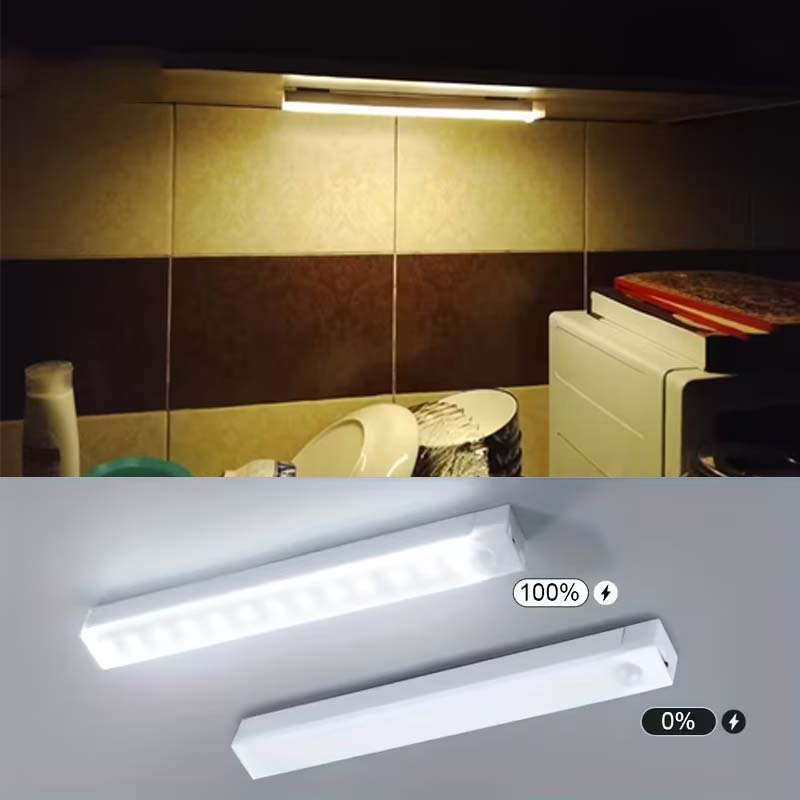 1/4pcs Smart Motion Sensor Under-Cabinet Lighting, USB Rechargeable