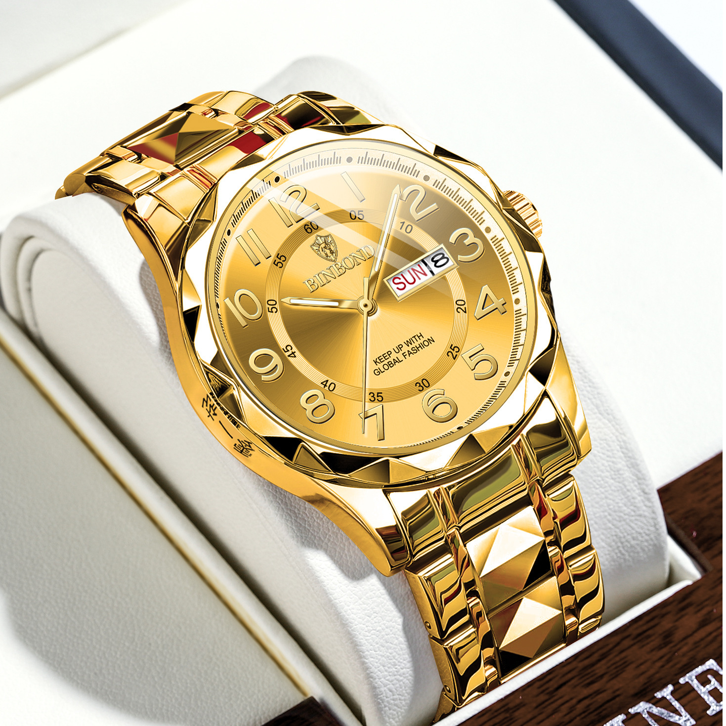 TEMU Genuine 's Watch Double Calendar Waterproof Casual Luminous Watch Men's Watch Men's, Without Battery