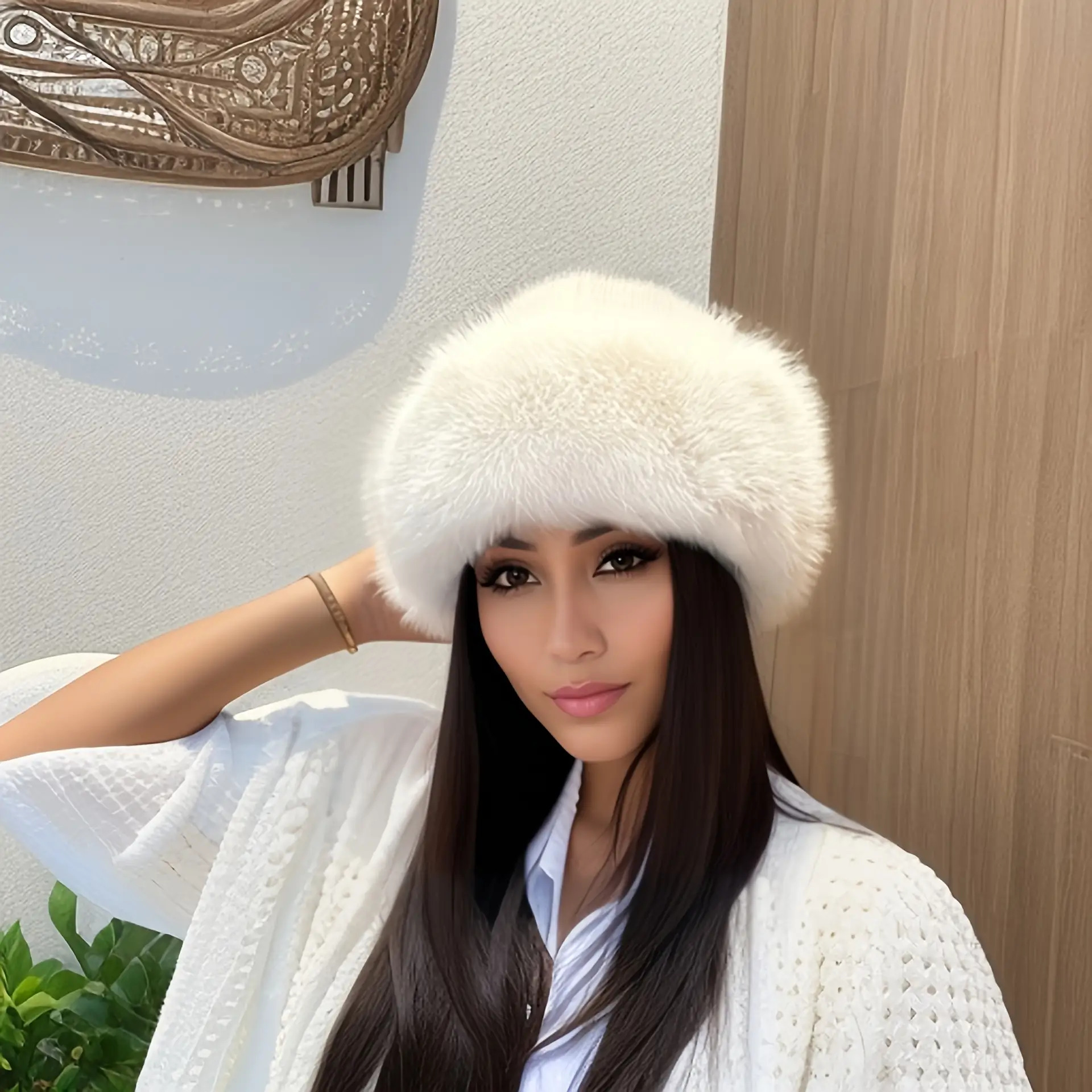 TEMU Cappello da donna nuovo, e caldo, foderato - Cappello invernale in peluche, cappello da pescatore extra e caldo, cappello mongolo antivento e