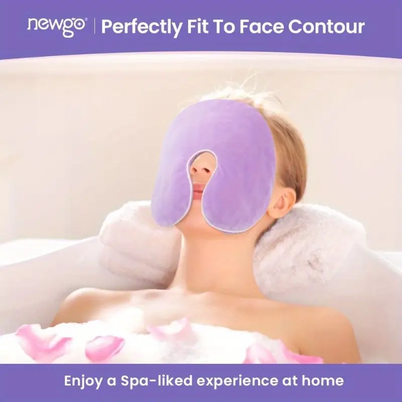 microwavable heating pad sinus mask - microwaveable warm compress for sinus pressure, migraines, tension , facial & eye - soft fabric with heat distribution, comfortable eye cutouts, ideal for cold weather - purple & options, hand wash only, ideal for home, office, travel - migraine & allergy sufferers, home, , durable construction, heat, portable design, healthconscious , portable heater, for Product details 3