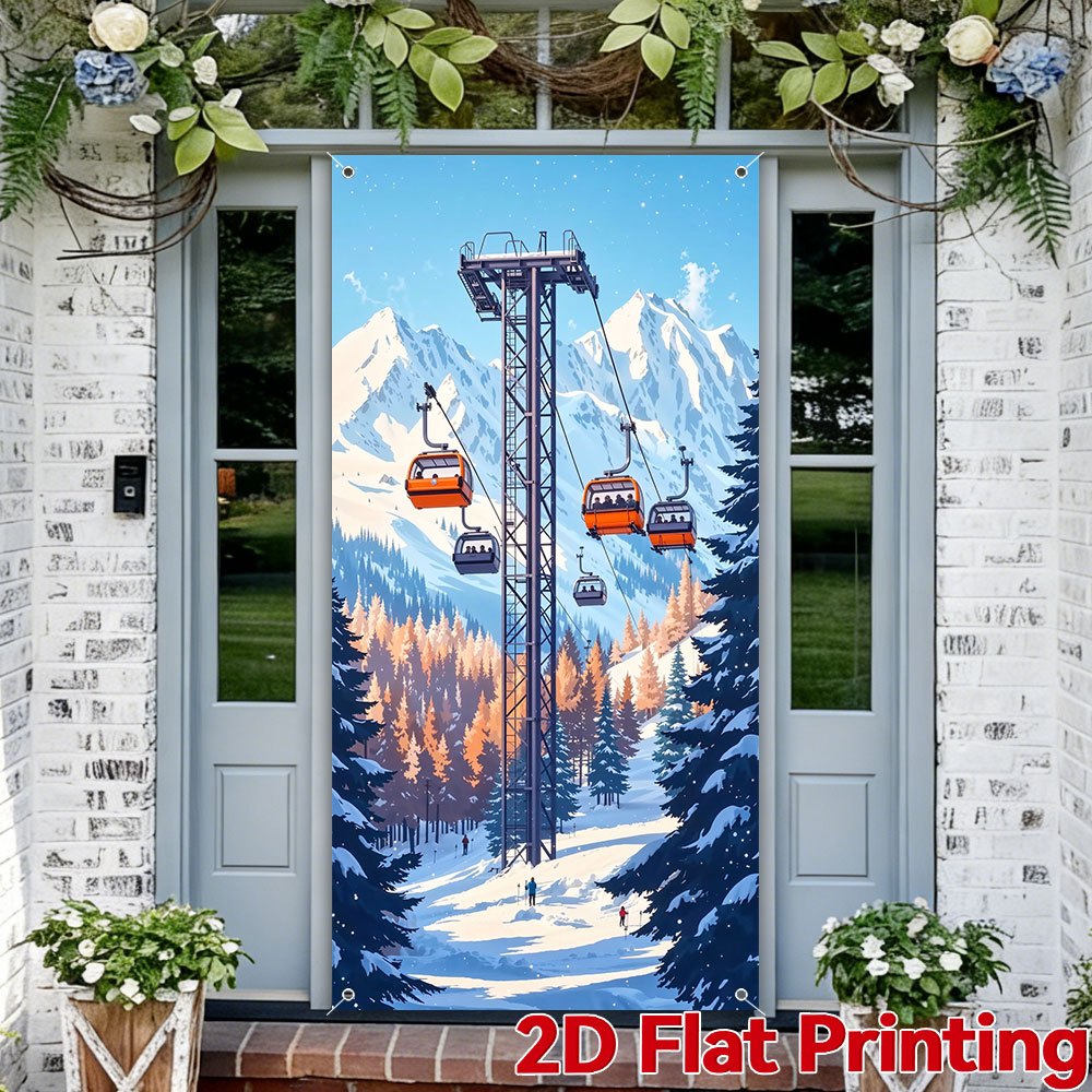 TEMU 2d Flat, 2d Door Banner, 2026 New Style 2d Flat Door Banner Decoration, Window Flag - Door Curtain, Door Ornament, Banner, Party Banner (1pc),