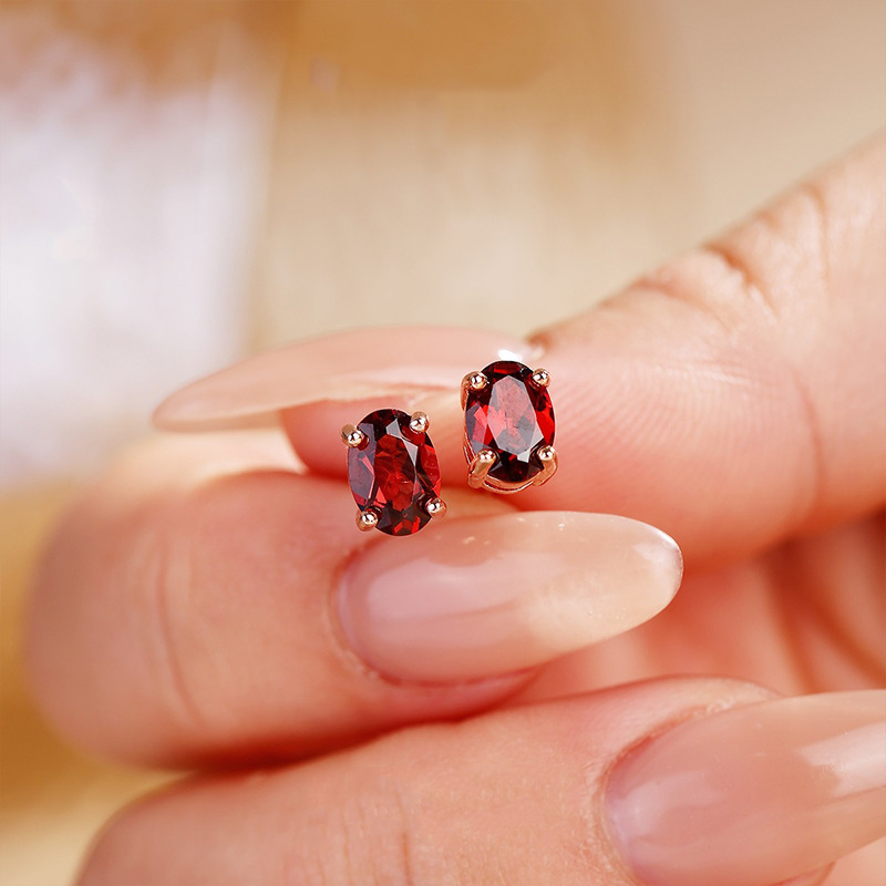 E-shop 2 Stück Ovale -Ohrstecker - Eleganter Bohemian-Stil Schmuck, Zarte Damenohrringe für den besondere Anlässe, Perfektes