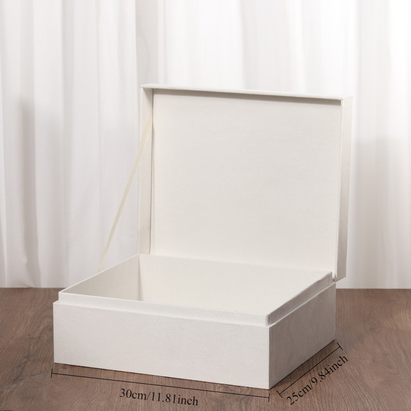 Custom Suede Flip-Top Rectangular Gift Box