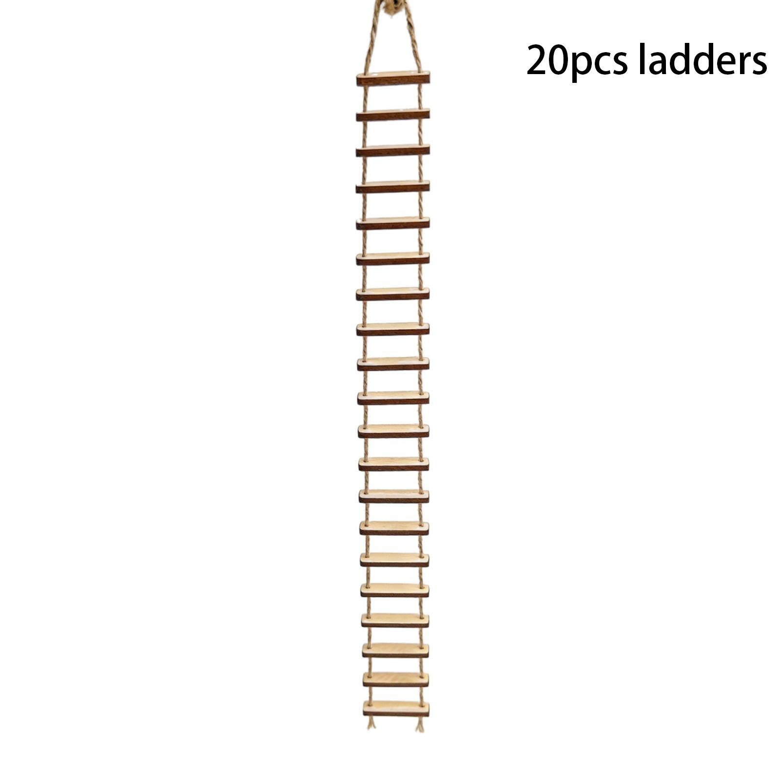 Image of 1 Set Cozy Rustic Fairy Ladder Hanging Decor Fairy Tale Style Ornament Adds Warm To Ideal For Room Garden Cute Delicate Wall Adornment For Daily Home Decoration Decorative Hanging Ornament