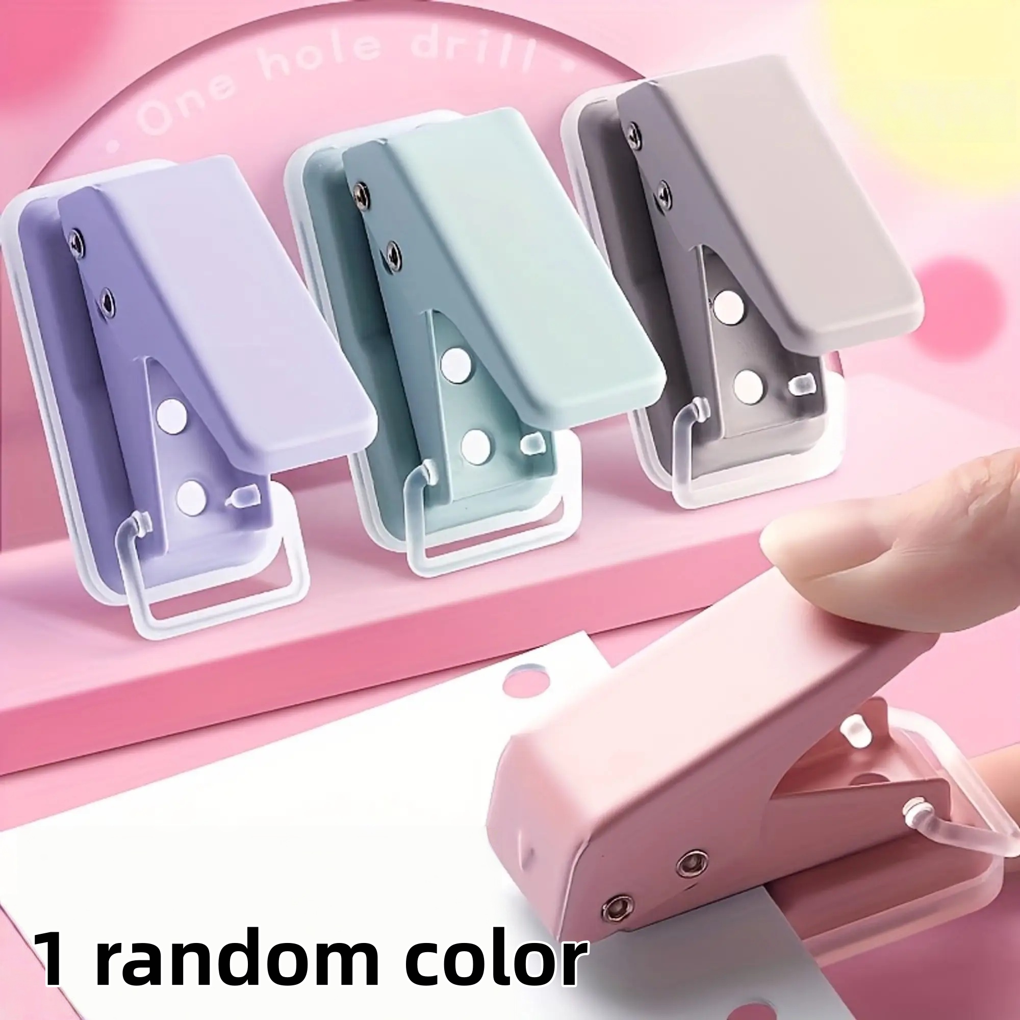 TEMU Perforatrice Multifunzionale Mini - Utensile Manuale in Metallo, Diametro Foro 6mm, Pu簷 10 Fogli di Carta, Adatta per Creazione di Biglietti Fai