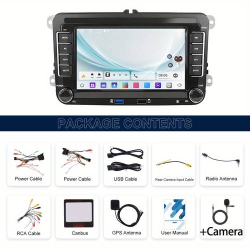 2gb 64gb for vw for seat for for 15 car radio car stereo inch capacitive player with and wireless auto built in wifi gps fm rds radio with camera mic
