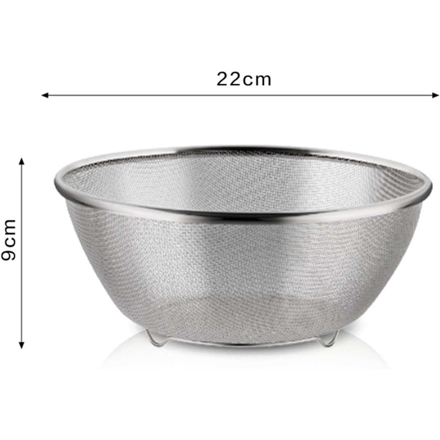 TEMU 1pc Medium Upgraded Thickened Stainless Steel Draining Strainer, Multifunctional Kitchen Sieve Washing Grains, Fruits And Vegetables, Suitable