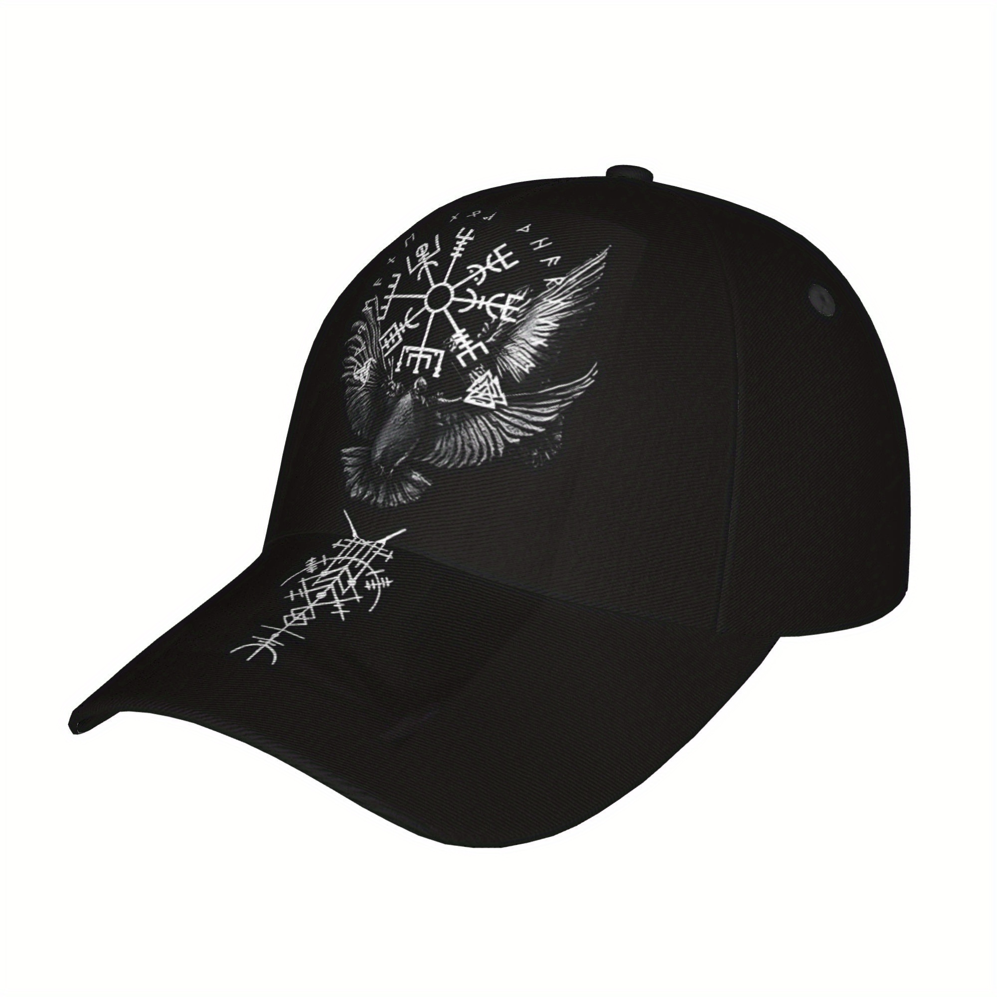 TEMU 1pc Printed Baseball Cap For Men And Women - Lightweight And Adjustable Sun Cap With Wide Brim, A Fashionable Outdoor Style Hat For Spring And