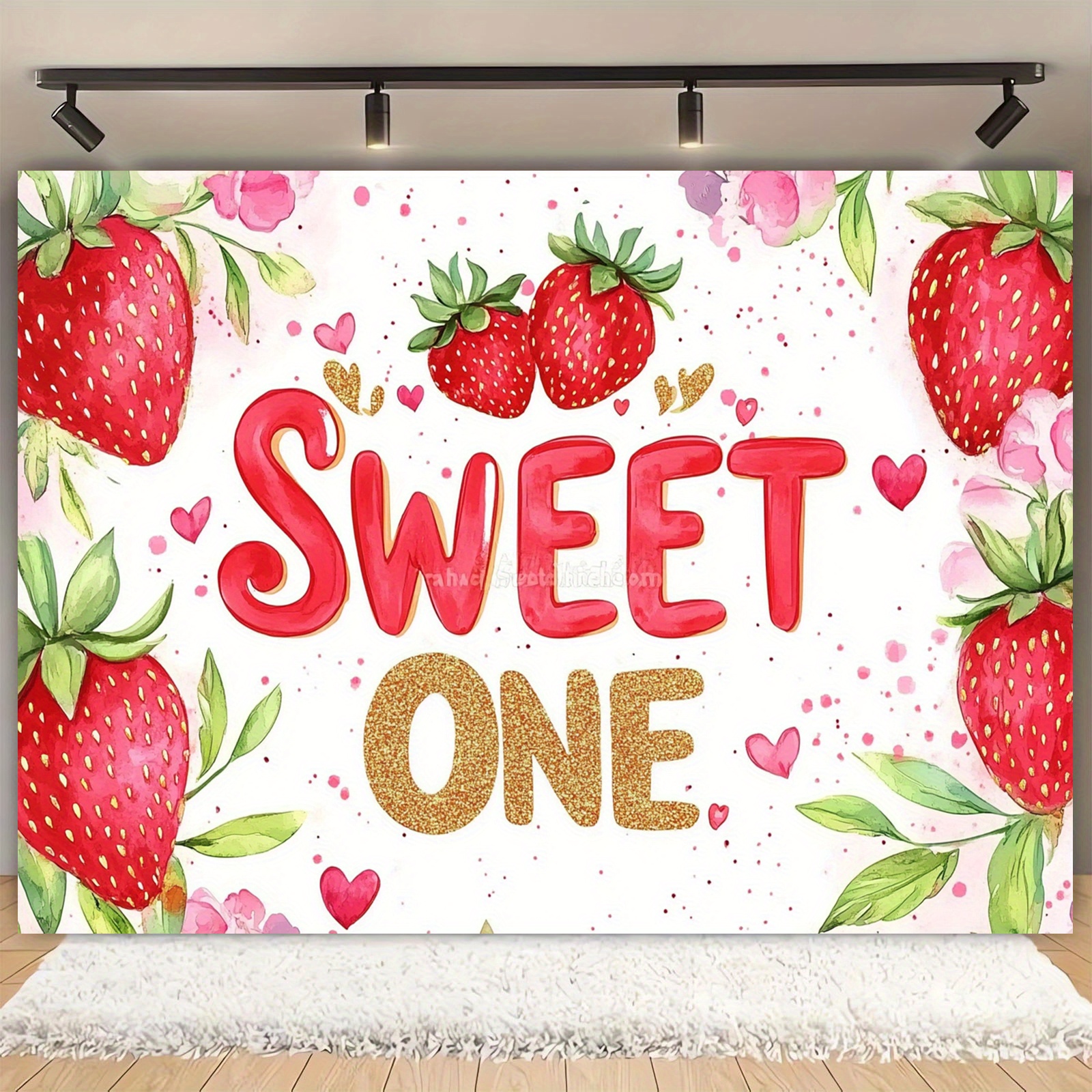 Strawberry Half Birthday, Half Way To One Banner, Half Birthday Decorations, Its My 1/2 Birthday, 6 Month Photo Prop, Berry Sweet Baby