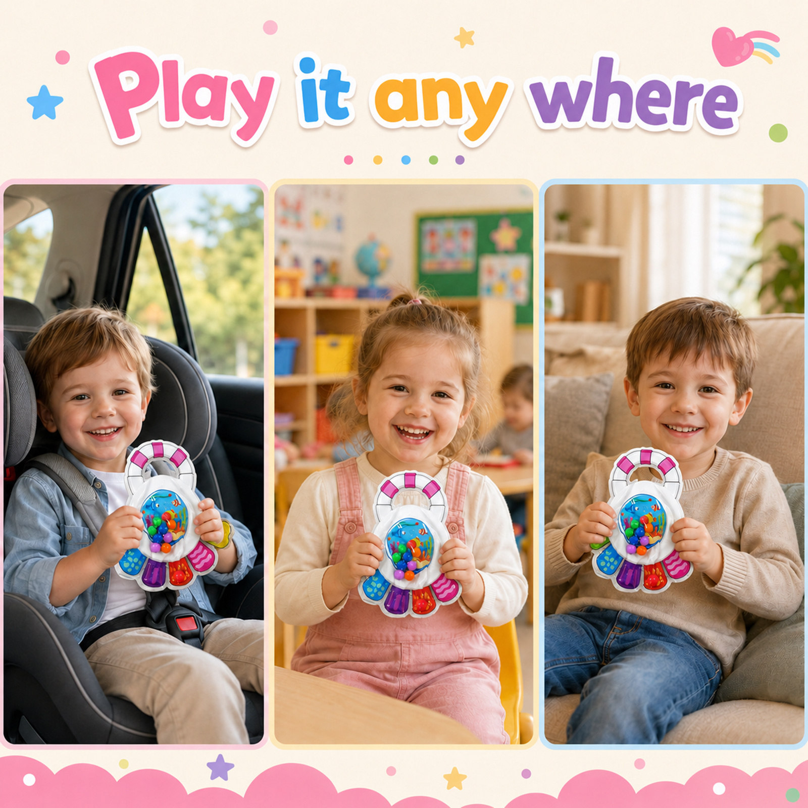 Interactive Cognitive Press Recognition Color Puzzle Toy