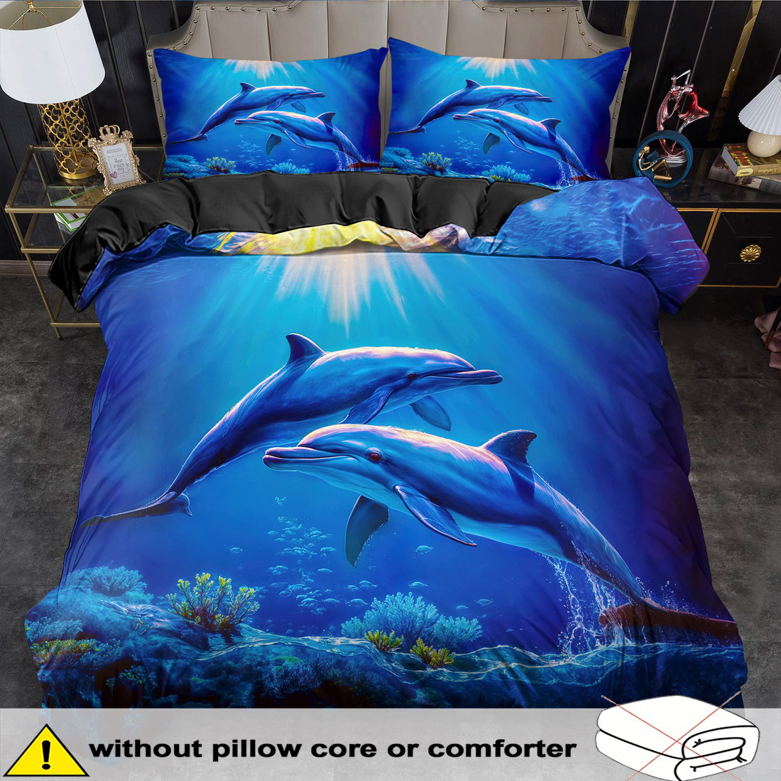 TEMU 2/ 3pcs Quilt Cover Set, Print Duvet Cover Set, King Bedding, Polyester Machine Washable, Quilt Decoration, Bedroom , Birthday Gift (includes 1