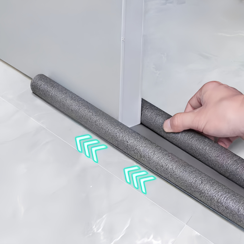 TEMU 2pcs Thickened Heavy-duty Soundproof Door Seal Strip Suitable For Door And Bottom, Windproof Barrier With Noise And Enhancer, Foam Draft Stopper