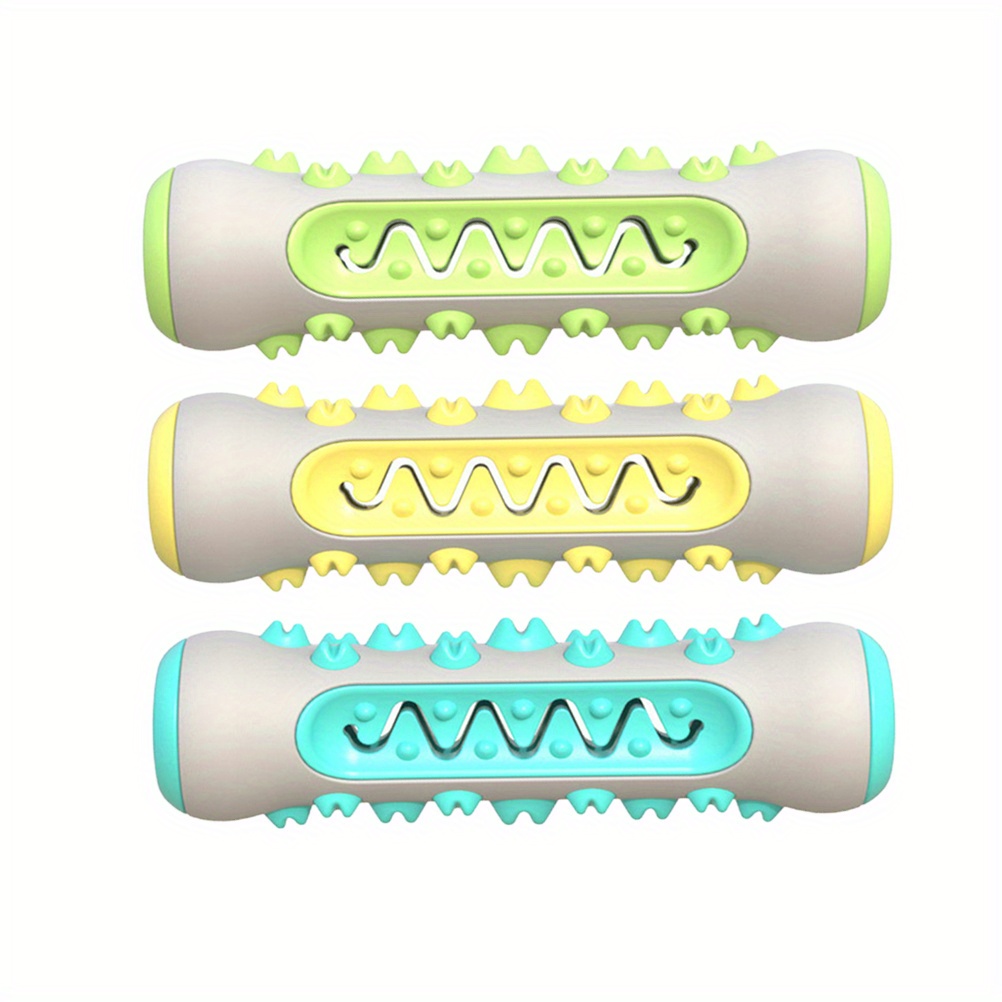 3pcs dog toys dog chew toys dog toothbrush doggy brushing stick bone   puppy   care tool lake blue green yellow