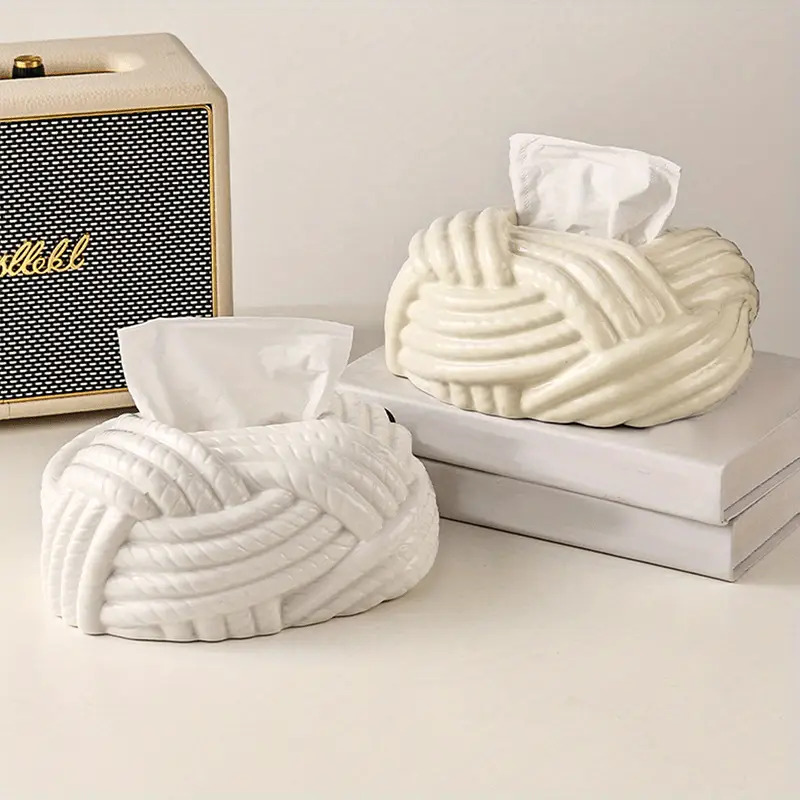 1pc elegant ceramic tissue box holder - modern   decor with  , bathroom vanity organizer, living room, bedroom, dining table decoration - housewarming gift for home, office, or hotel - durable ceramic construction, decorative storage solution, bedroom accessory, contemporary design,    , stylish organizer, interior designers,  , minimalist organizer, premium  , napkin dispenser,   Product details 0
