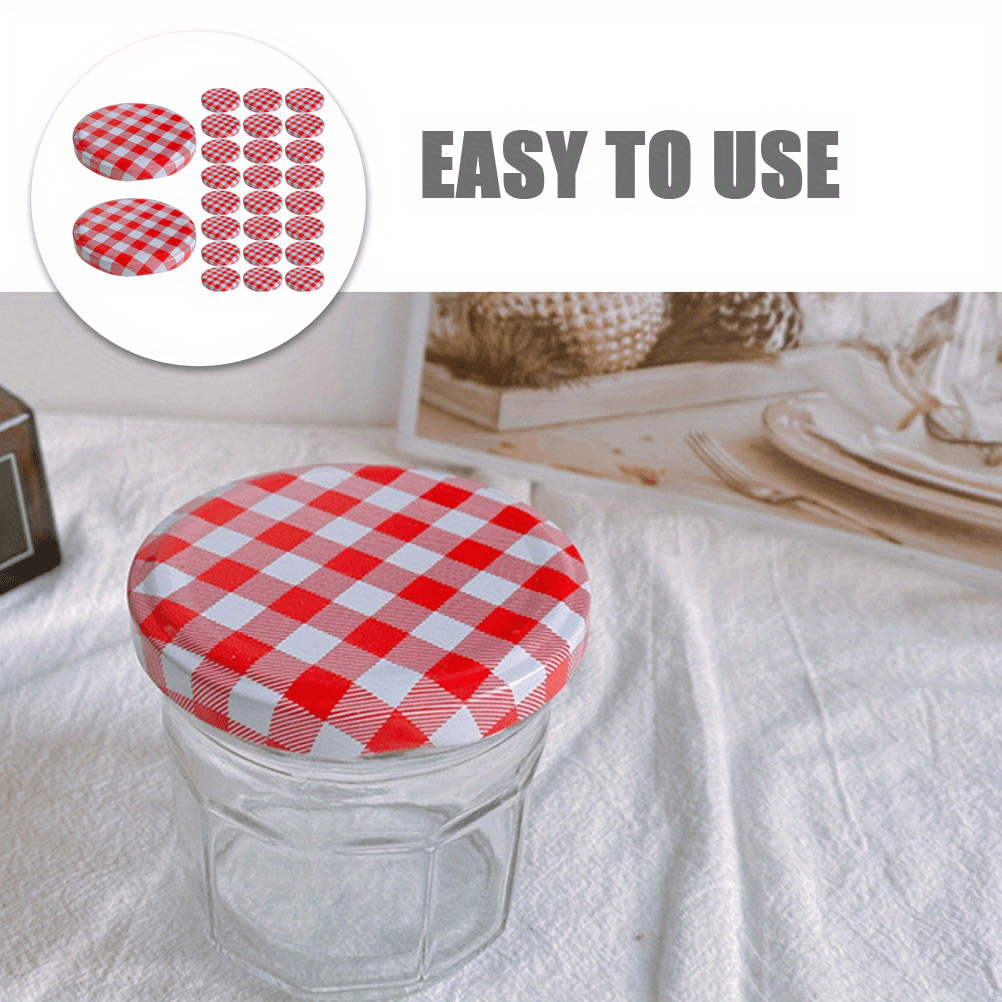 

10- Checkered Pattern Universal Jar , Round For And