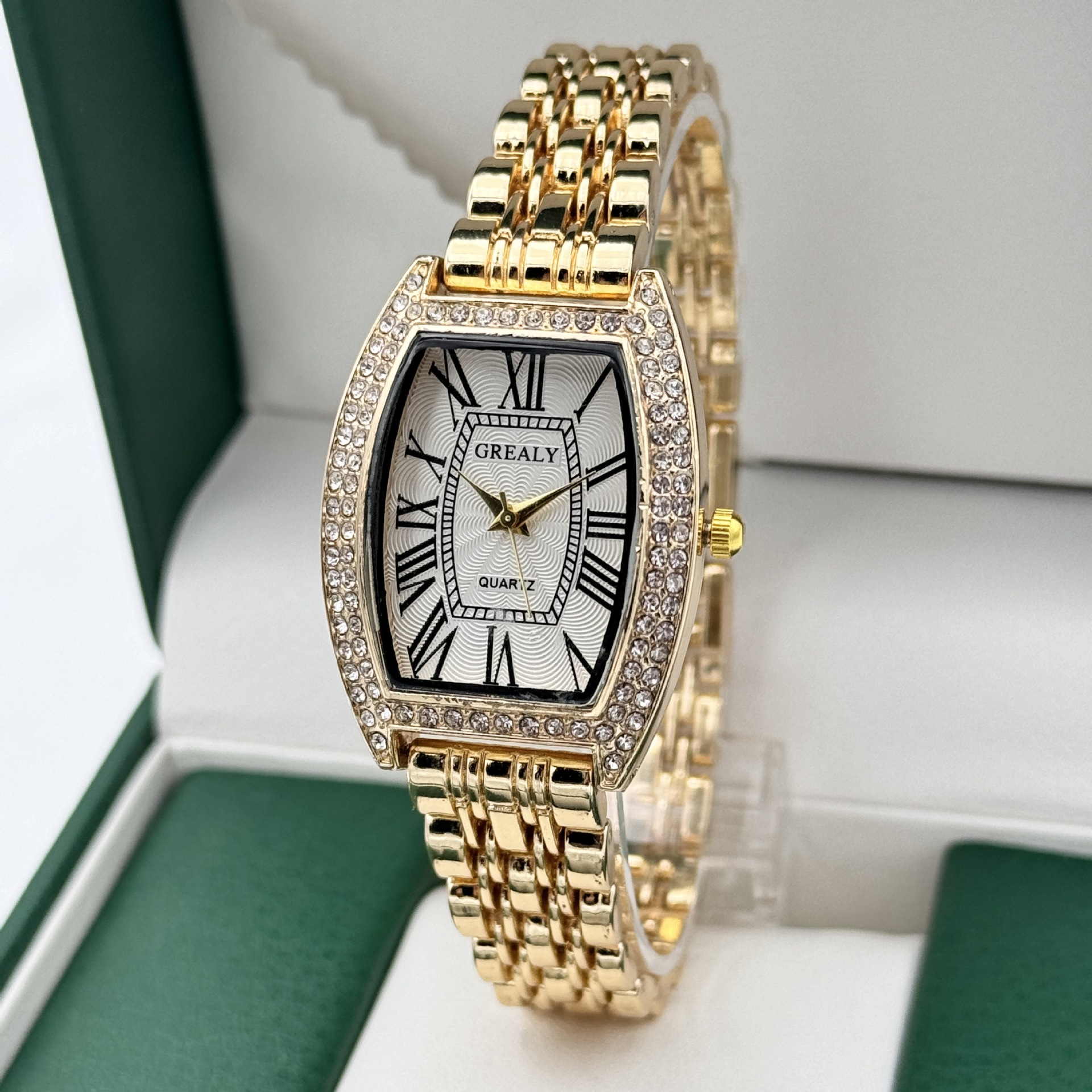 womens luxury watch roman dial elegant quartz watch 0