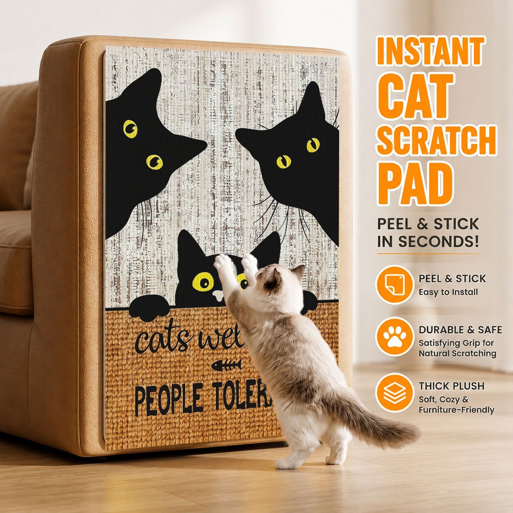TEMU Self-adhesive Cat Scratching Board With High- Suitable For Walls, Furniture, Sofas & Climbing Frames - Diy -free Installation, Suitable For