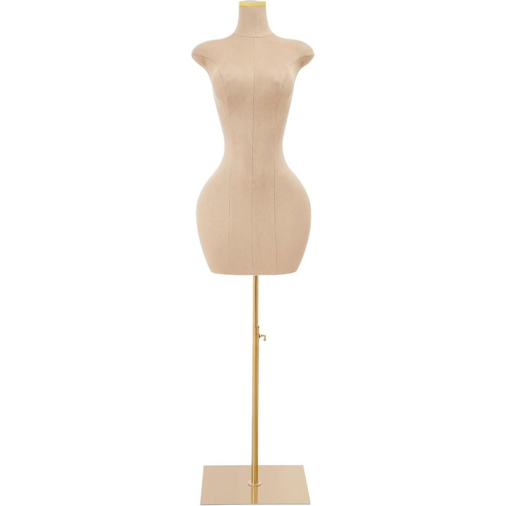knee length dresses for ladies Silver-Toned Square Metal Base for Mannequin with 0.5
