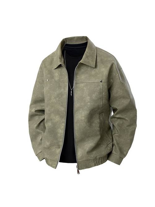 Men S Jacket, Vintage American-Style Short Jacket, Casual Spring-Fall Outerwear