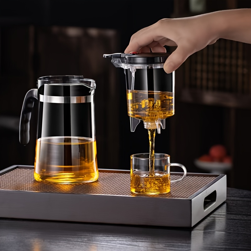 E-shop Glas Teekanne mit Druckfilter, und leicht zu transportieren. Ideal zum Kaffeekochen und für lose Teeblätter. Ein ideales Geschenk für Tee-.