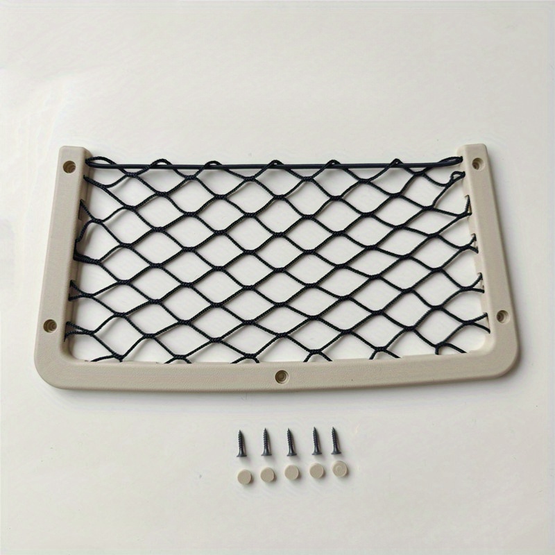 TEMU 2pcs Car Storage Net Pocket, Passenger Car Rv Modification, Conference Room, Seat Storage, Storage Mesh Bag
