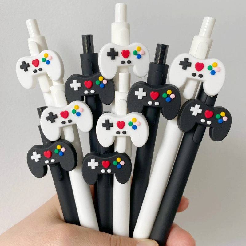 Image of 5/10pcs Electronic Game Theme Shaped Ballpoint Pens, Fun Controller Design, Suitable For Office Stationery, Birthday Party Favors, Gift Bags And Classroom Rewards Gifts, Design, Durable Writing Tool