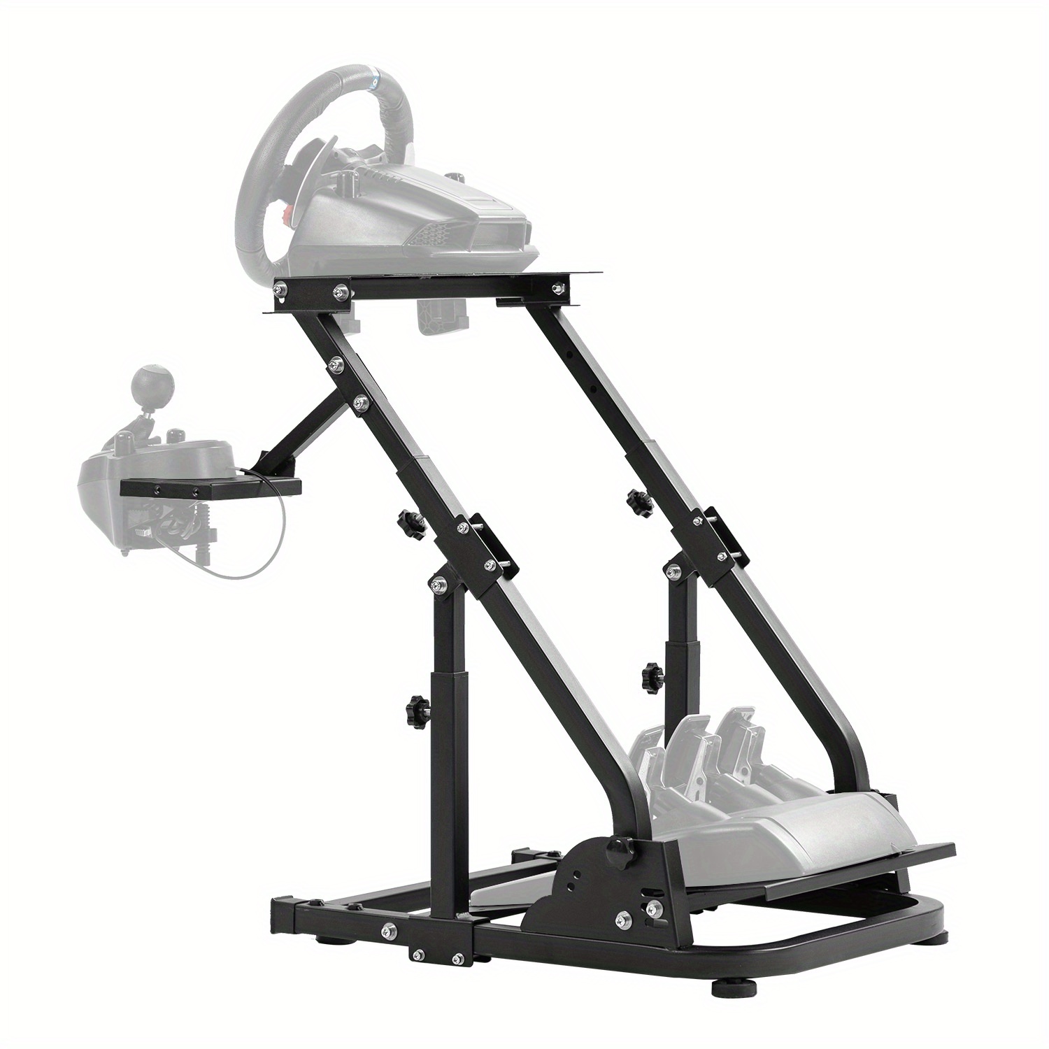 Image of Minneer Classic Steering Wheel Stand High Stability With Two-arm Design, Stand Height And Shifter Adjustable, Upgrade Wheel Stand Compatible With Shifter Wheel Pedals Not Included
