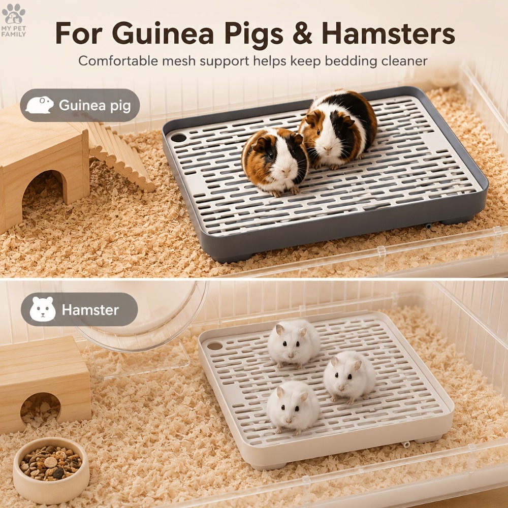 2pcs Small Animal Cages with Perforated Mattresses