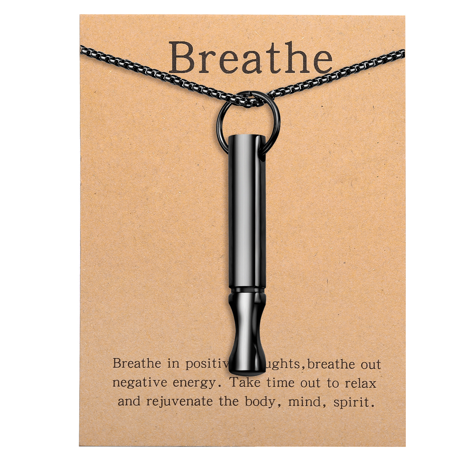 titanium steel meditation breathing necklace used to relieve anxiety   stress mindfulness breathing necklace suitable for womens mens breathing necklace tools relieve anxiety and stress meditation tools details 19