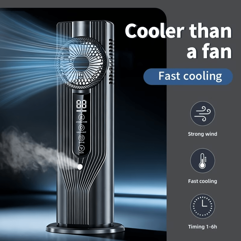 Nouveau ventilateur de bureau – Profitez d'un refroidissement rapide en 3 secondes ! Ce ventilateur humidificateur de climatisation USB portable offre une fonctionnement silencieux et efficace, avec m