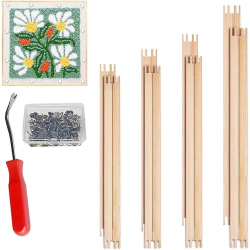 16pcs in 4 sets of stretcher bars designed for needlework canvas featuring 10 size combinations this embroidery stretcher bar set tools like a and a remover suitable for small sizes
