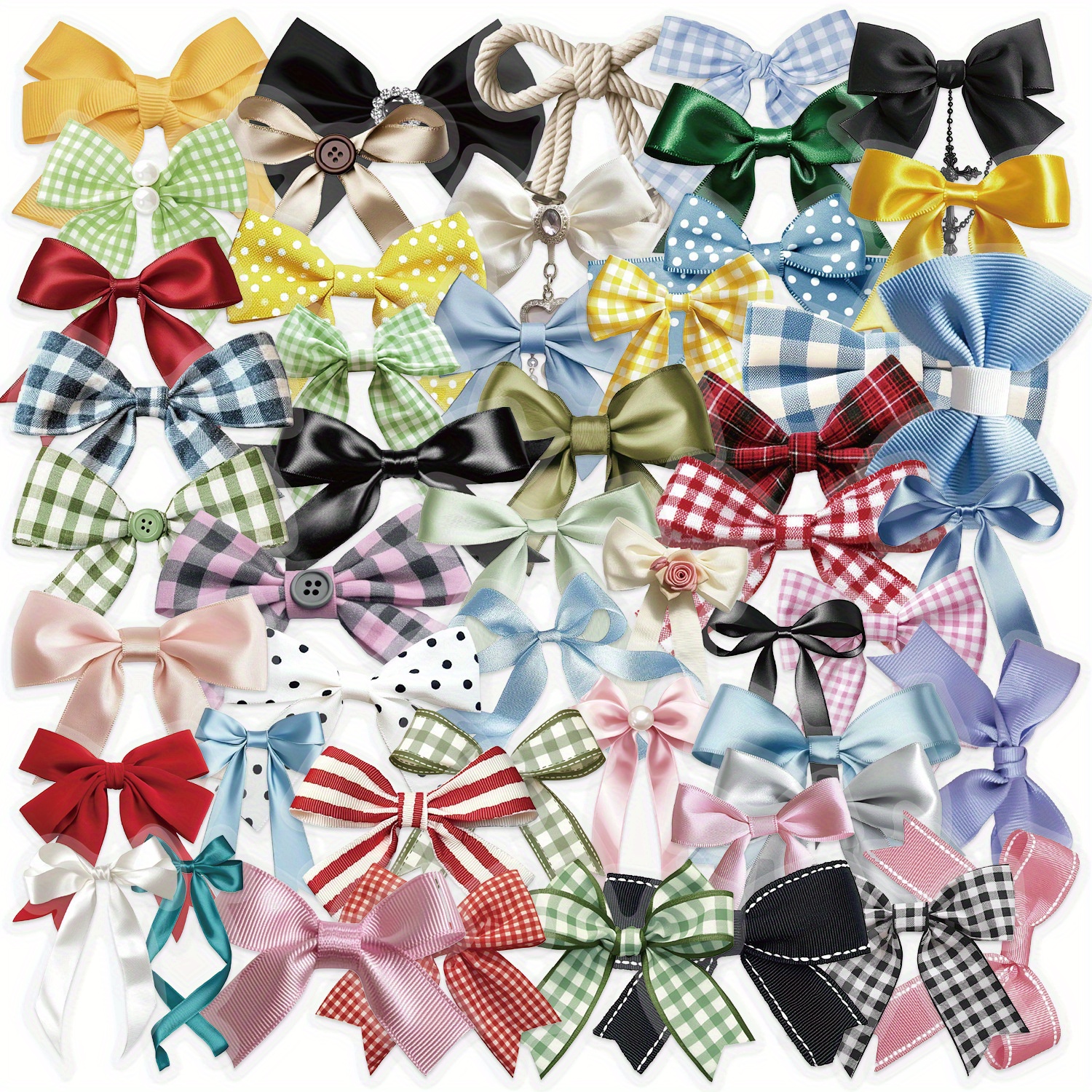 50pcs Vibrant & Whimsical Bowknot Stickers - Reusable, Shiny Pvc Decals In Assorted Colors For Skateboards, Laptops, Water Bottles, Helmets - Perfect For Diy , Cool Stickers