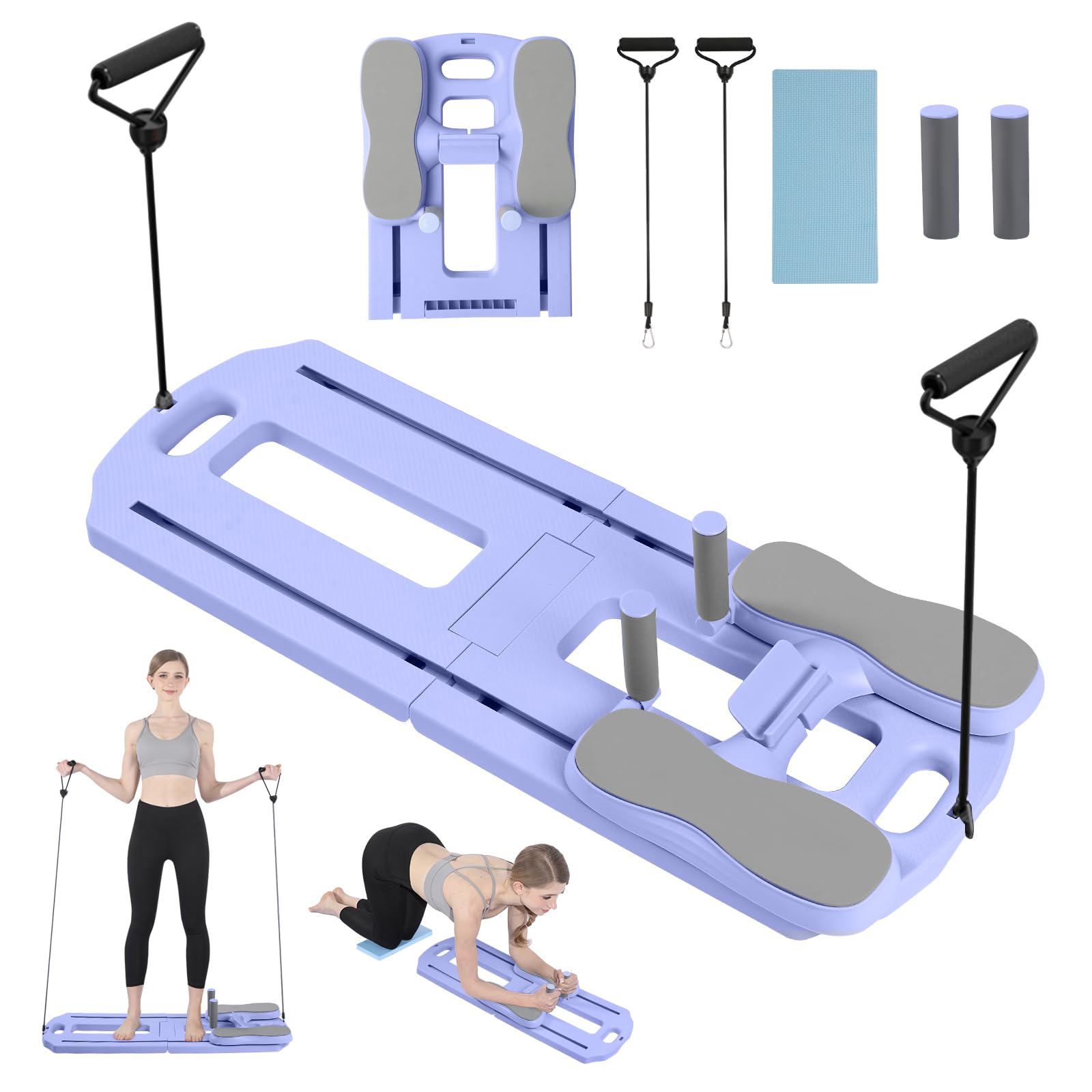 Image of Portable Foldable Pilates Board Multifunction Fitness Training Board For Outdoor Exercise Home Gym Travel Workout Balance Training And Full Body