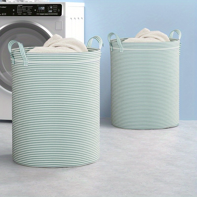 TEMU 90l Extra-large Foldable Laundry Bucket Storage Basket Clothes Storage Basket Dorm Bathroom Storage Basket Laundry Basket Large Capacity Storage
