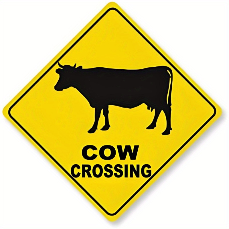 TEMU Metal Sign For Cow , Featuring A , Ideal For Farms And For Cow Enthusiasts, Measuring 8x8 Inches