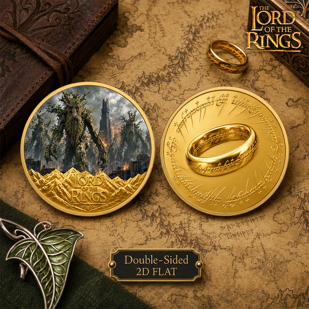 TEMU Replica Coin Replica Coin, The Treebeard & Ents Commemorative Coin, 1pc, Collect Coins, Middle-earth Ent Collectible, & Design, Fantasy Movie
