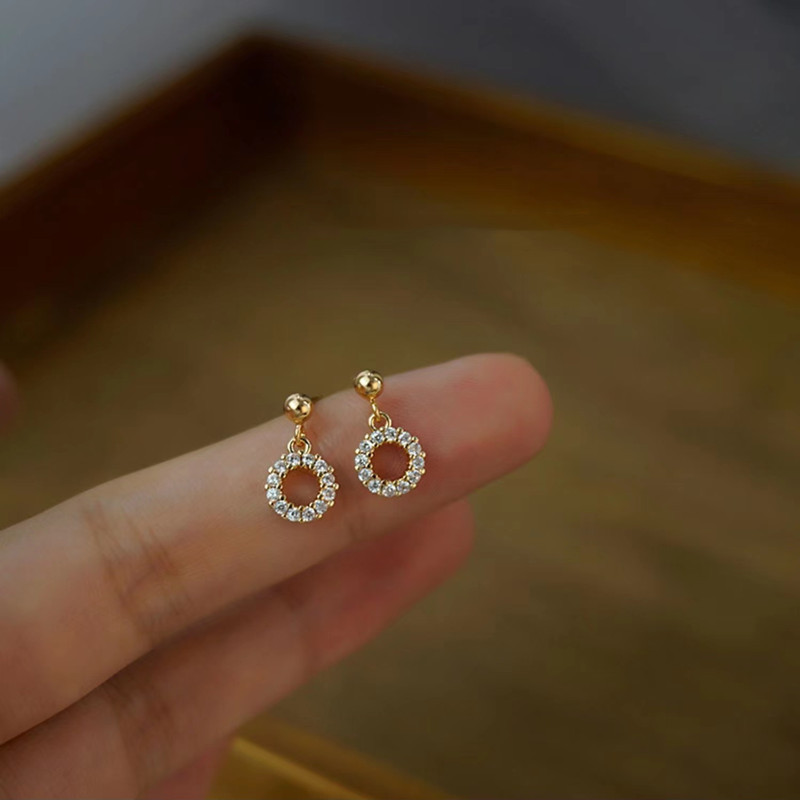 TEMU 2pcs Small Round Hoop Earrings For Women, Delicate And Fresh, Light Dangle Earrings, Commuting Ear Jewelry, Suitable For Halloween, Christmas,
