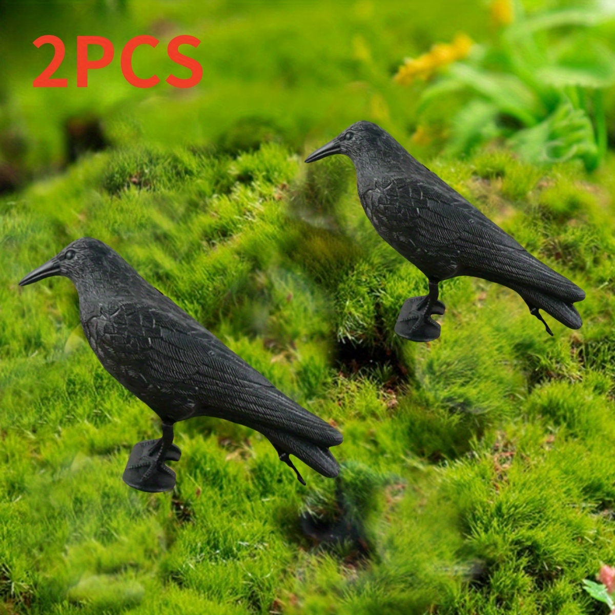 Image of 2pcs 3d Simulated Outdoor - Durable Plastic, Perfect For Halloween Garden And Yard Decorations, Repellent, Suitable For Garden, Yard, And Home Decorations, Suitable For Outdoor Atmosphere