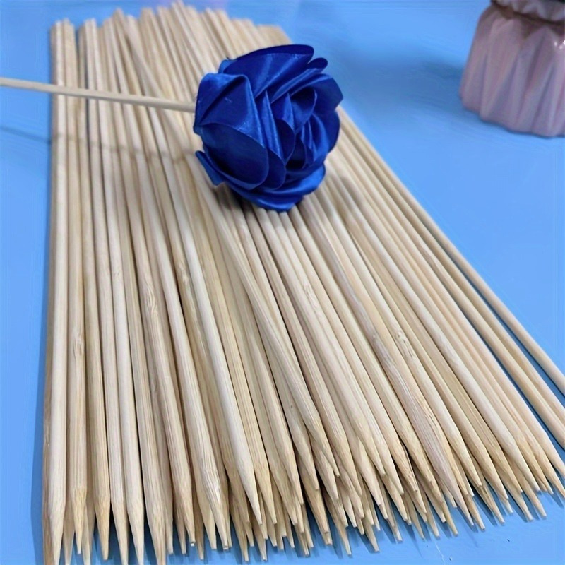 

About 50 Cartoon Wooden Rose Sticks, Bamboo Sticks For Floral Arrangements, Valentine's Day And Gift Wrapping Materials - Decorative Bouquet Diy Handicraft Stems