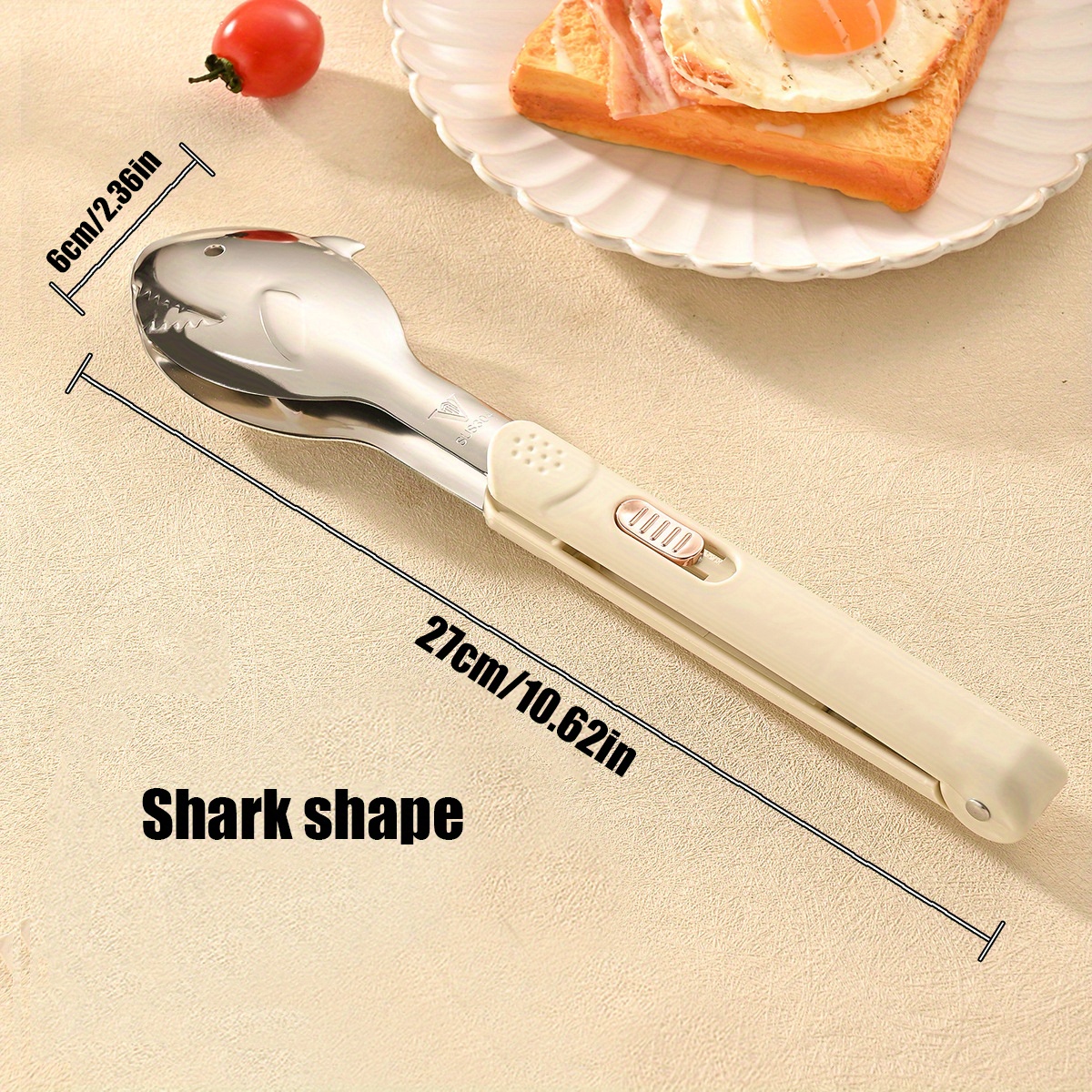Heavy-Duty Stainless Steel BBQ Tongs, Multi-Purpose Kitchen Serving Tool