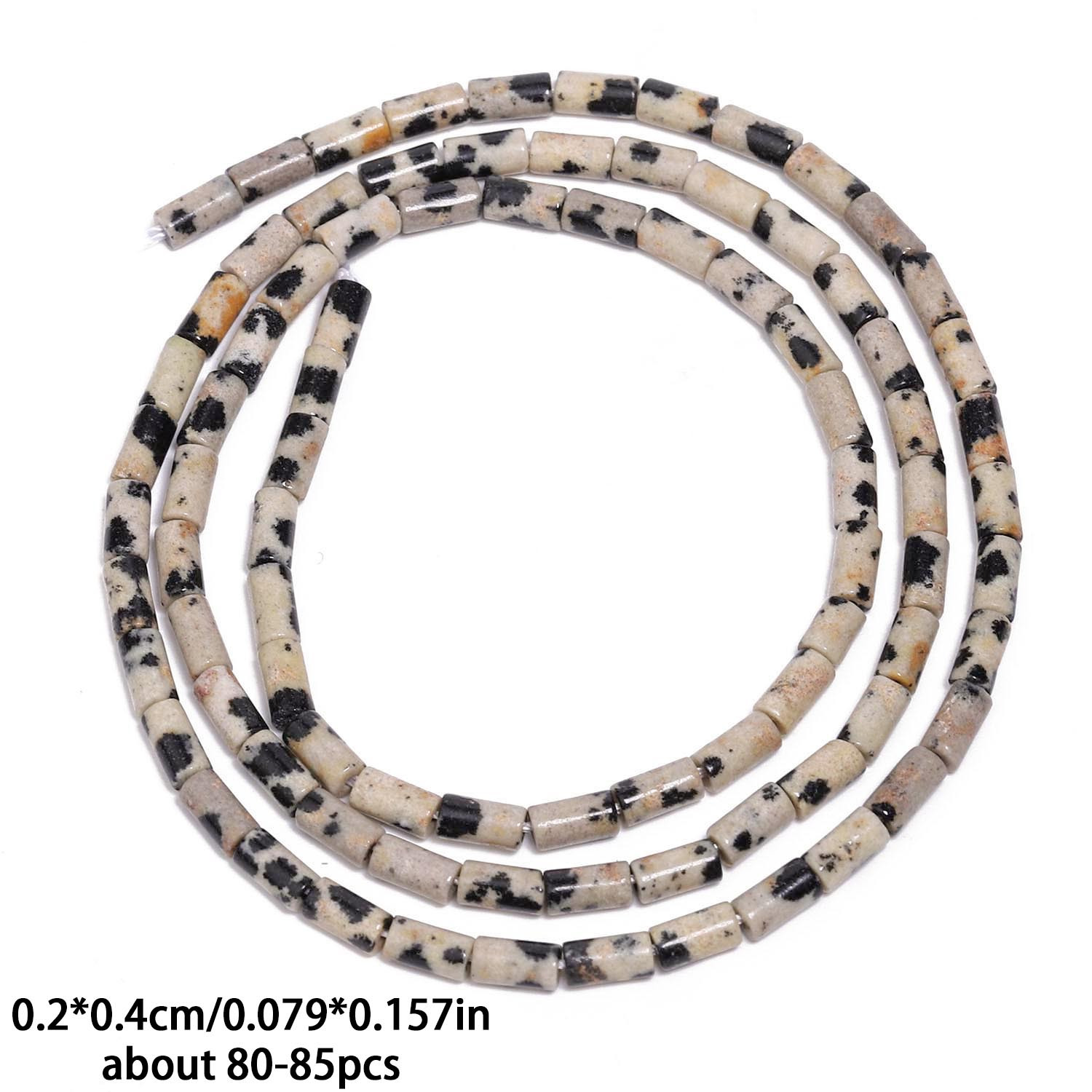 E-shop mm Natursteinperlen und Perlen-Sortiment, exquisite Spot Jasper Zylinderform, glatte lose Spacer-Perlen für Charm Schmuckherstellung Armband