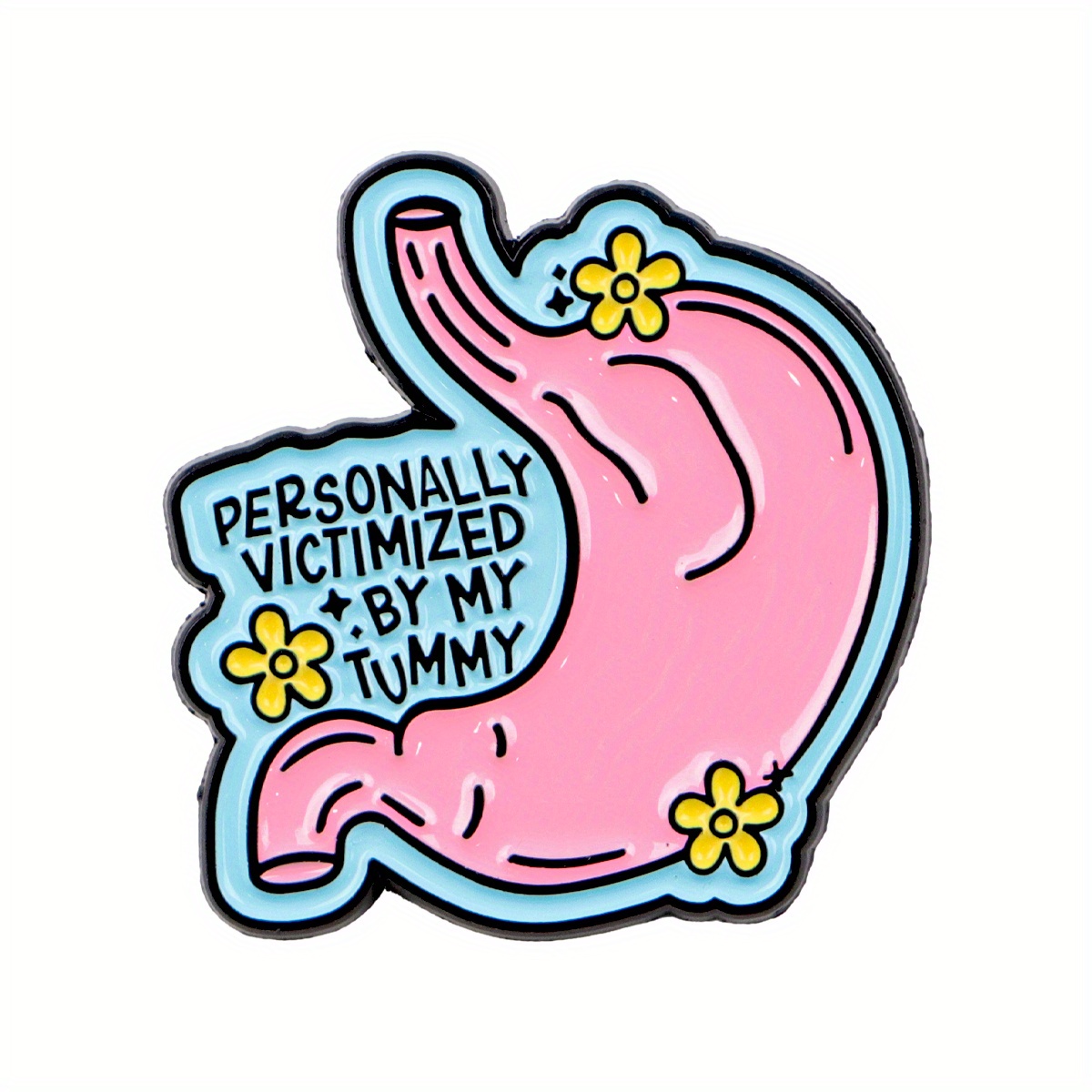 TEMU 1pc Personally Victimized By Enamel Pin Stomach Lapel Pins Badges On Backpack Brooch Clothes Gift Jewelry Accessories,christmas Gift