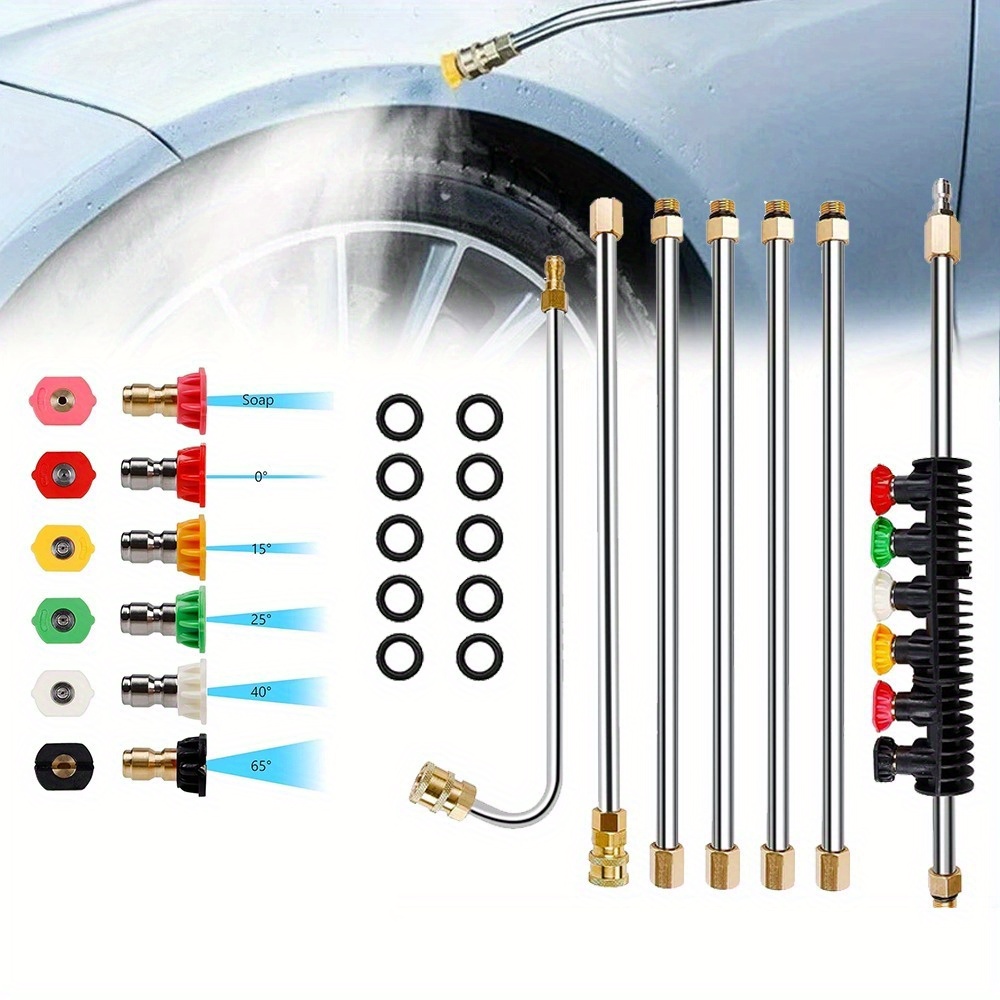 Image of Heavy-duty Extension Rod With 6 Nozzles For Car, Garden, Yard Cleaning, And Agricultural Irrigation