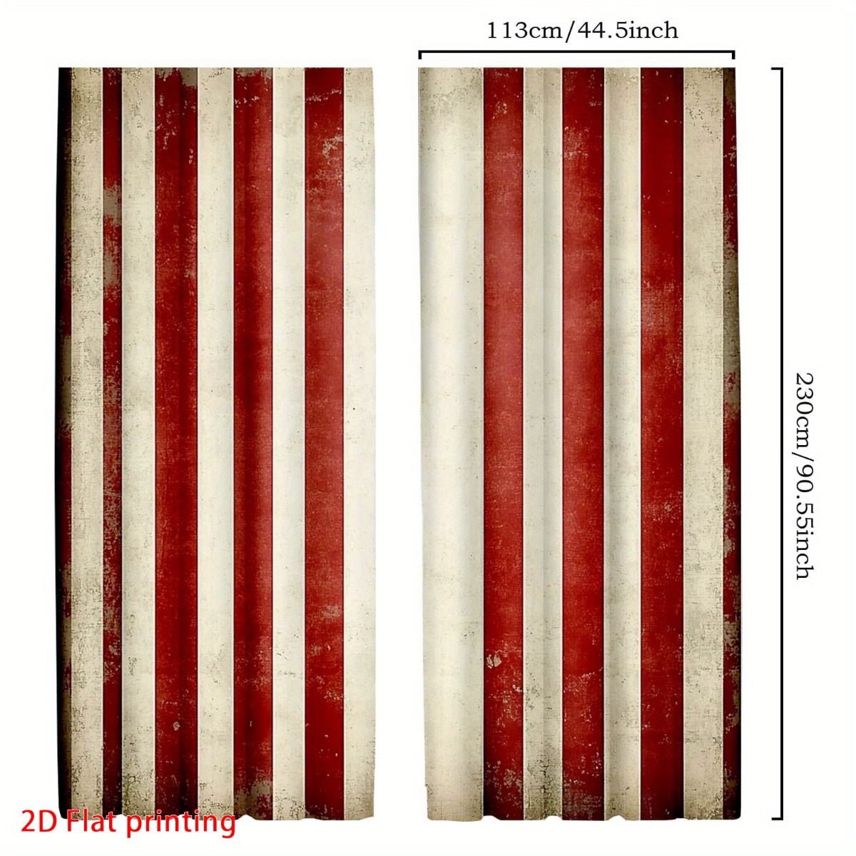 red and white curtain sold on Temu United States